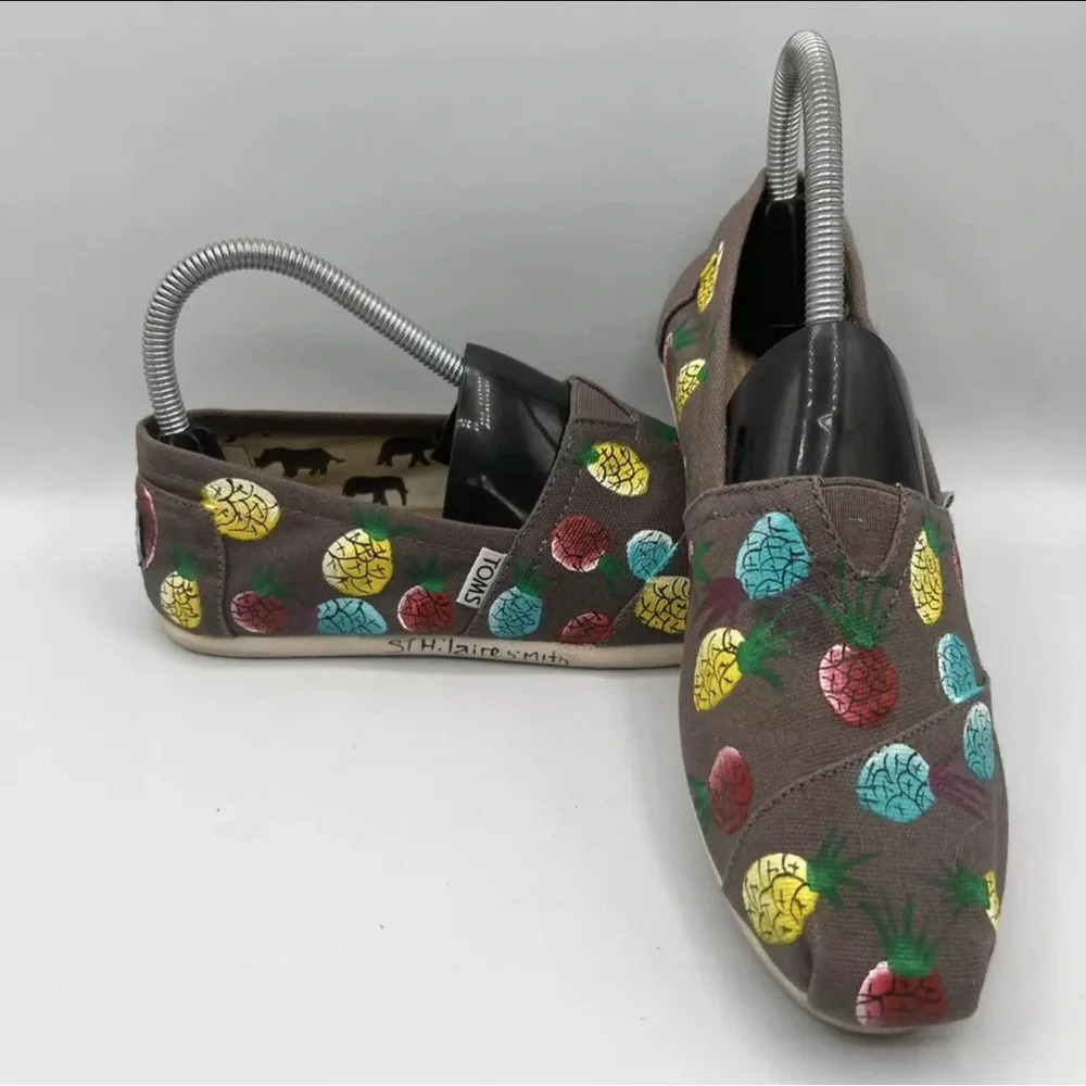 Toms Alpargata Women’s 7 Haiti Artist A Collective Pineapple Flats